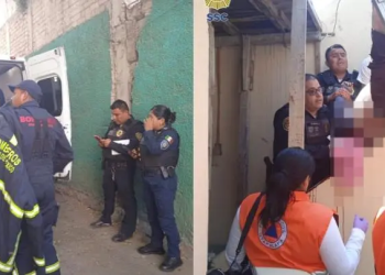 Albañil cae de un segundo piso en Iztapalapa y se entierra una varilla en la espalda