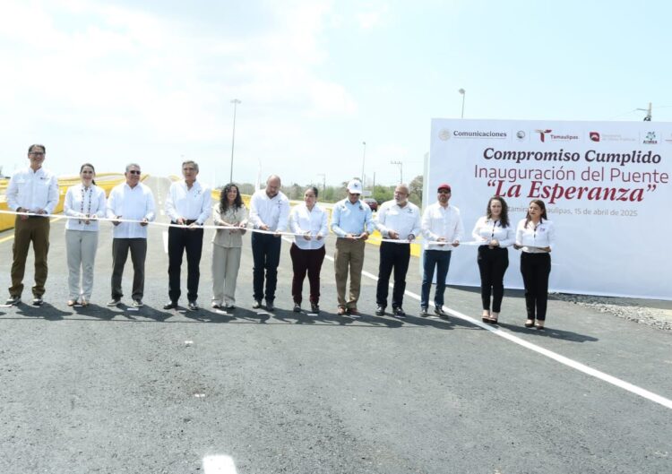 Inaugura Américo nuevo puente “La Esperanza”, en Altamira