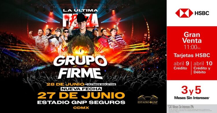 Grupo Firme anuncia una noche más en el Estadio GNP Seguros