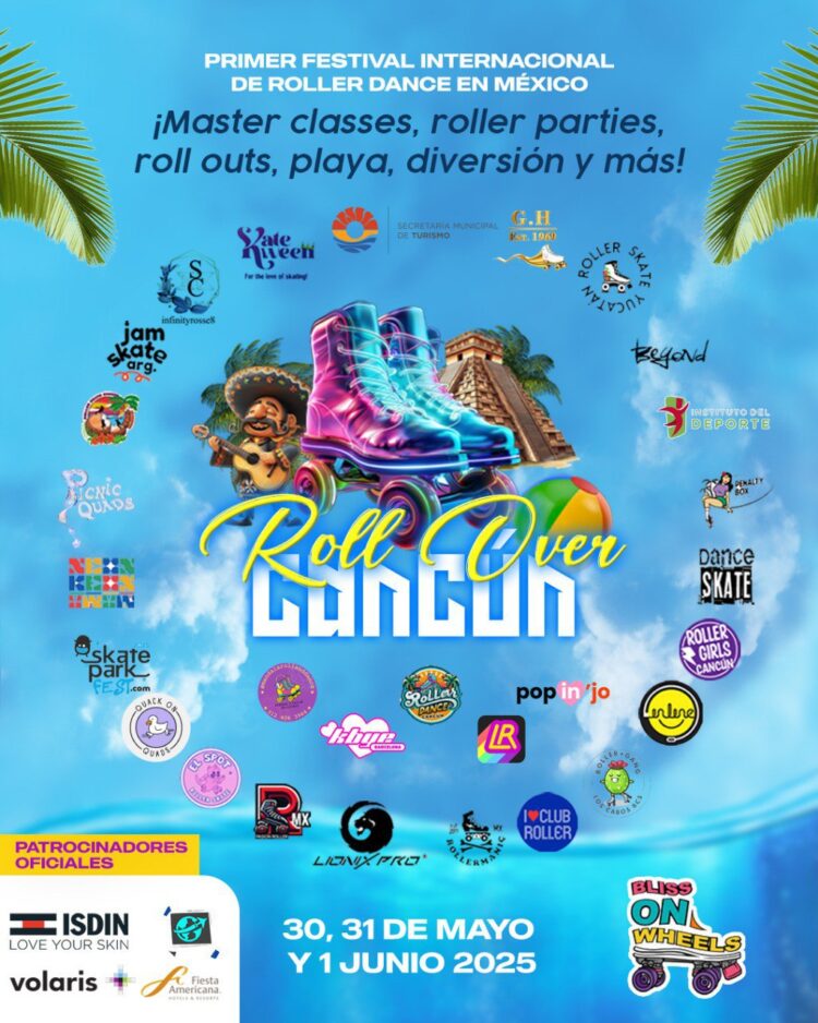 ¡Prepárense para rodar en el Paraíso! “Roll Over Cancún” de Bliss On Wheels llega como el Primer Festival Internacional de Roller Dance en México
