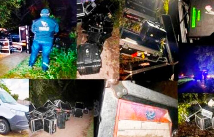 Recuperan equipo que robaron a Los Ángeles Azules en la México-Puebla