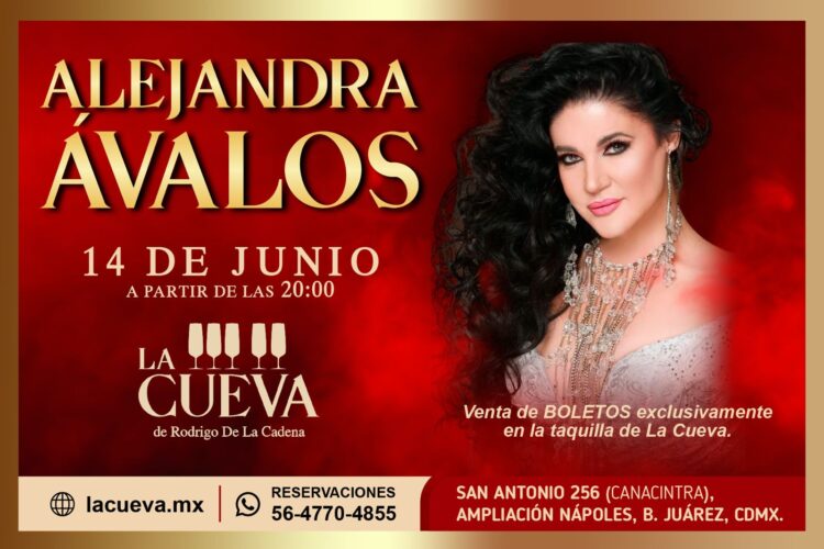 LA VOZ ROMÁNTICA DE ALEJANDRA ÁVALOS LLEGA EN EXCLUSIVA A LA CUEVA DE RODRIGO DE LA CADENA