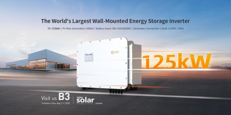SOLIS PRESENTA EL INVERSOR SOLAR HÍBRIDO MÁS GRANDE DEL MUNDO EN INTERSOLAR