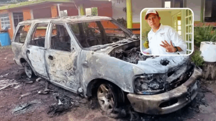 Incendian camioneta de candidato a la alcaldía de Jilotepec, Veracruz