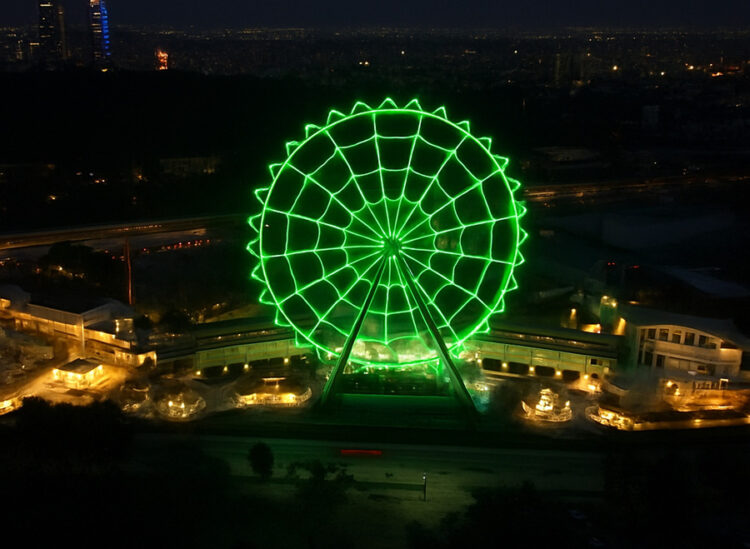 Aztlán Parque Urbano se suma a la celebración del Mundial de Futbol 2026 con iluminación especial en la icónica rueda de la fortuna