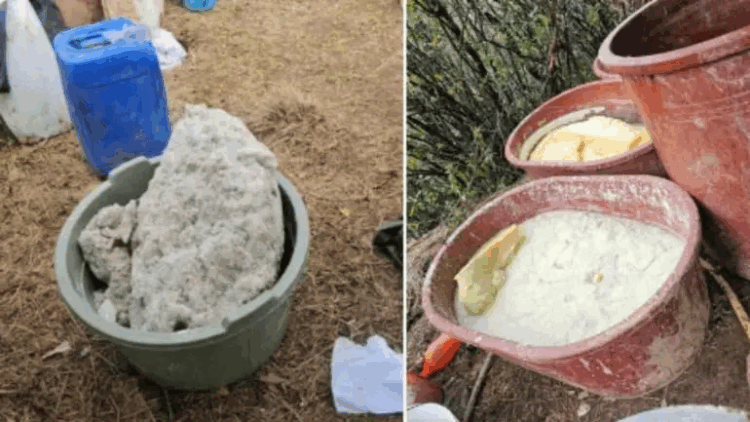 Aseguran narcolaboratorio en Otzolotepec, Edomex