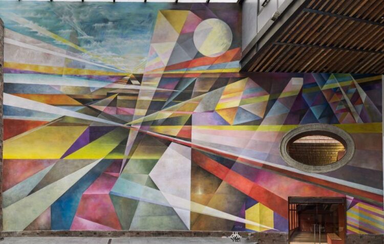 Develan mural de Arnaldo Coen por 250 años de Nacional Monte de Piedad