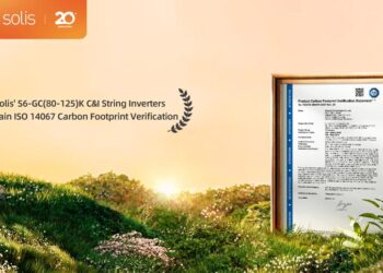 LA SERIE DE INVERSORES C&I S6-GC(80-125)K DE SOLIS OBTIENE LA VERIFICACIÓN DE HUELLA DE CARBONO