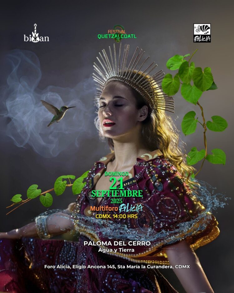 Festival Quetzalcóatl, música medicina y raíces ancestrales en el Foro Alicia. El arte de disfrutar con estilo y sentido.