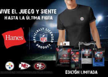 Hanes lanza colección oficial NFL 2025 con 49ers, Steelers y Chiefs
