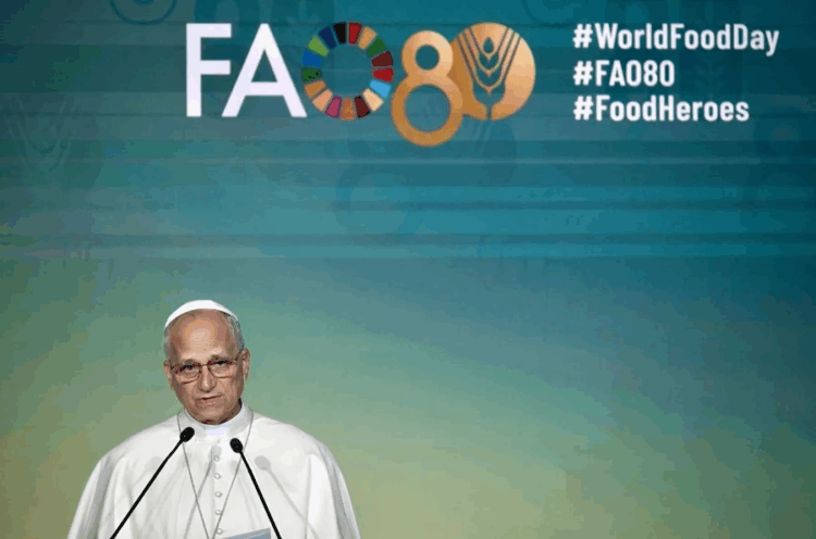 El papa León XIV denuncia ante la FAO el uso «cruel» del hambre como «arma de guerra» y la situación en Gaza