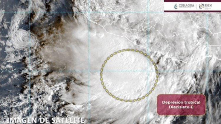 Alerta por depresión tropical frente a Guerrero; Priscilla se degrada