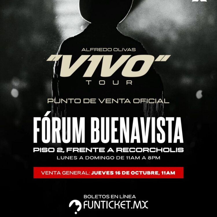 Hoy jueves 16 de octubre arranca la venta de boletos en CDMX de Alfredo Olivas