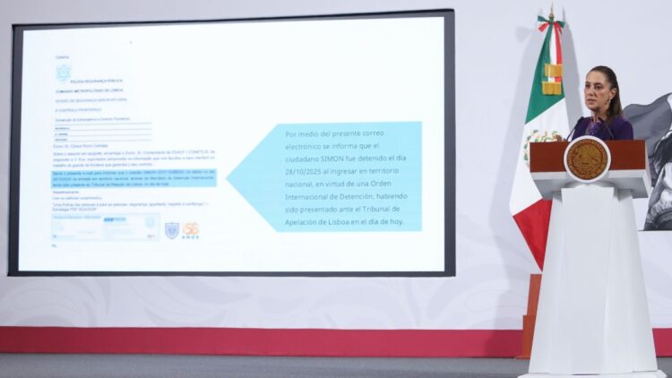 Sheinbaum reitera que Simón Levy sí fue detenido en Portugal