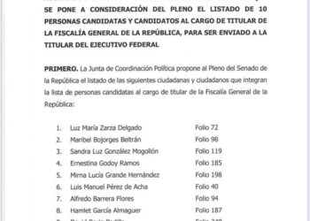 Acortan lista de aspirantes para la FGR; estos son los 10 semifinalistas